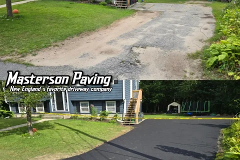Before After asphalt driveway paving Lincoln RI