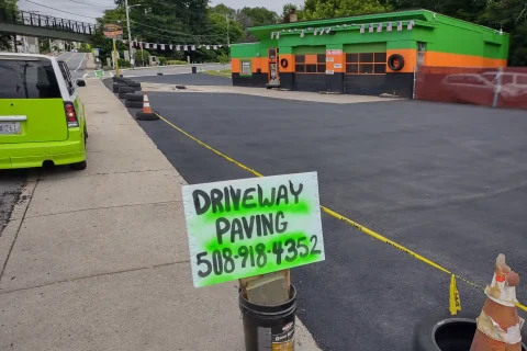 New England Tire and Auto parking lot paving